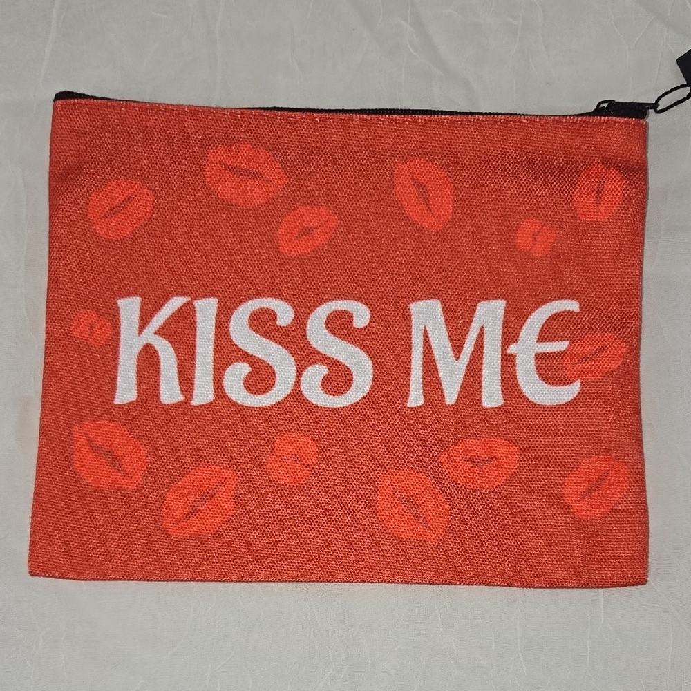 Kiss Me Red Cosmetic Bag
